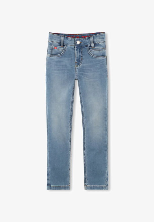 HUGO Kids 5-Pocket Straight-Leg Jeans – Light Blue