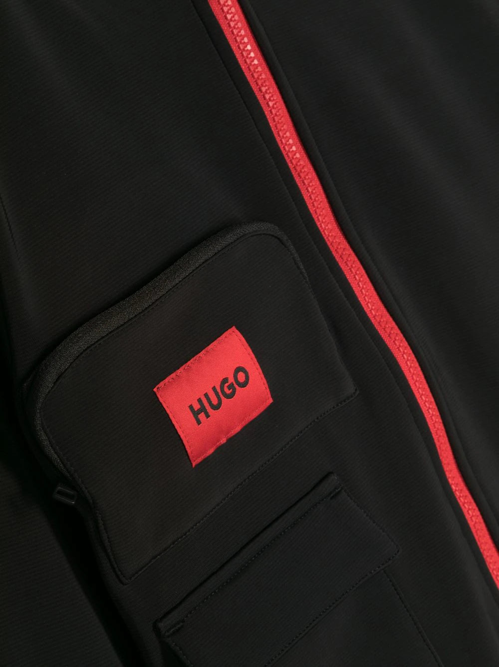 Hugo logo-patch hooded jacket/ joggers set