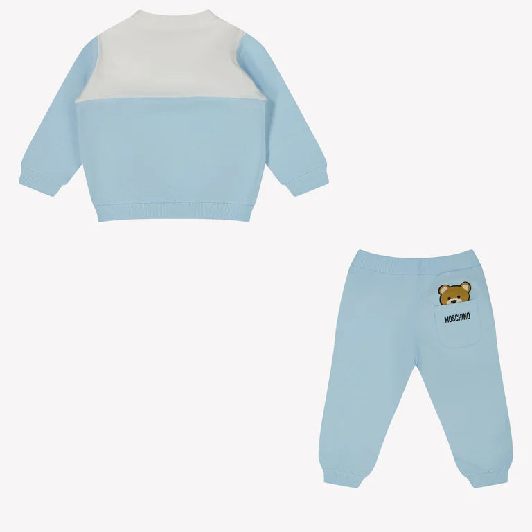 NEW!! Moschino baby light blue tracksuit