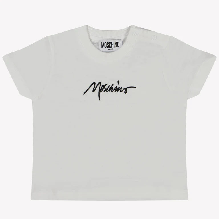 NEW!! Moschino Baby White Logo T-shirt