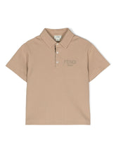 Fendi Kids logo-embroidered cotton polo shirt