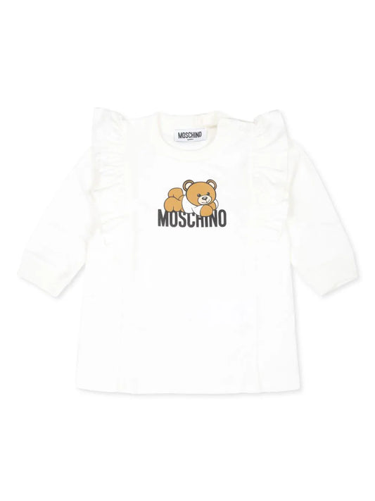 Moschino Baby Girls Pink Organic Cotton Dress