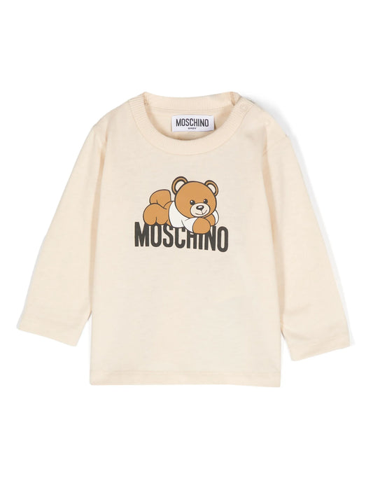 NEW!! Moschino Kids Teddy Bear-Print Cotton T-Shirt
