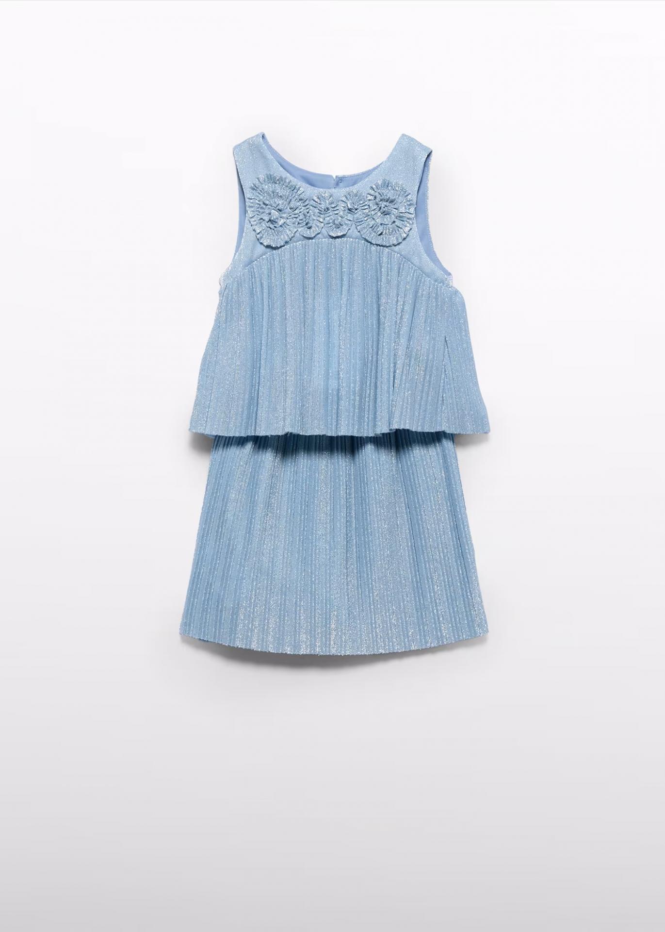 Abel & Lula - Girl Pleated Skirt Set - Blue