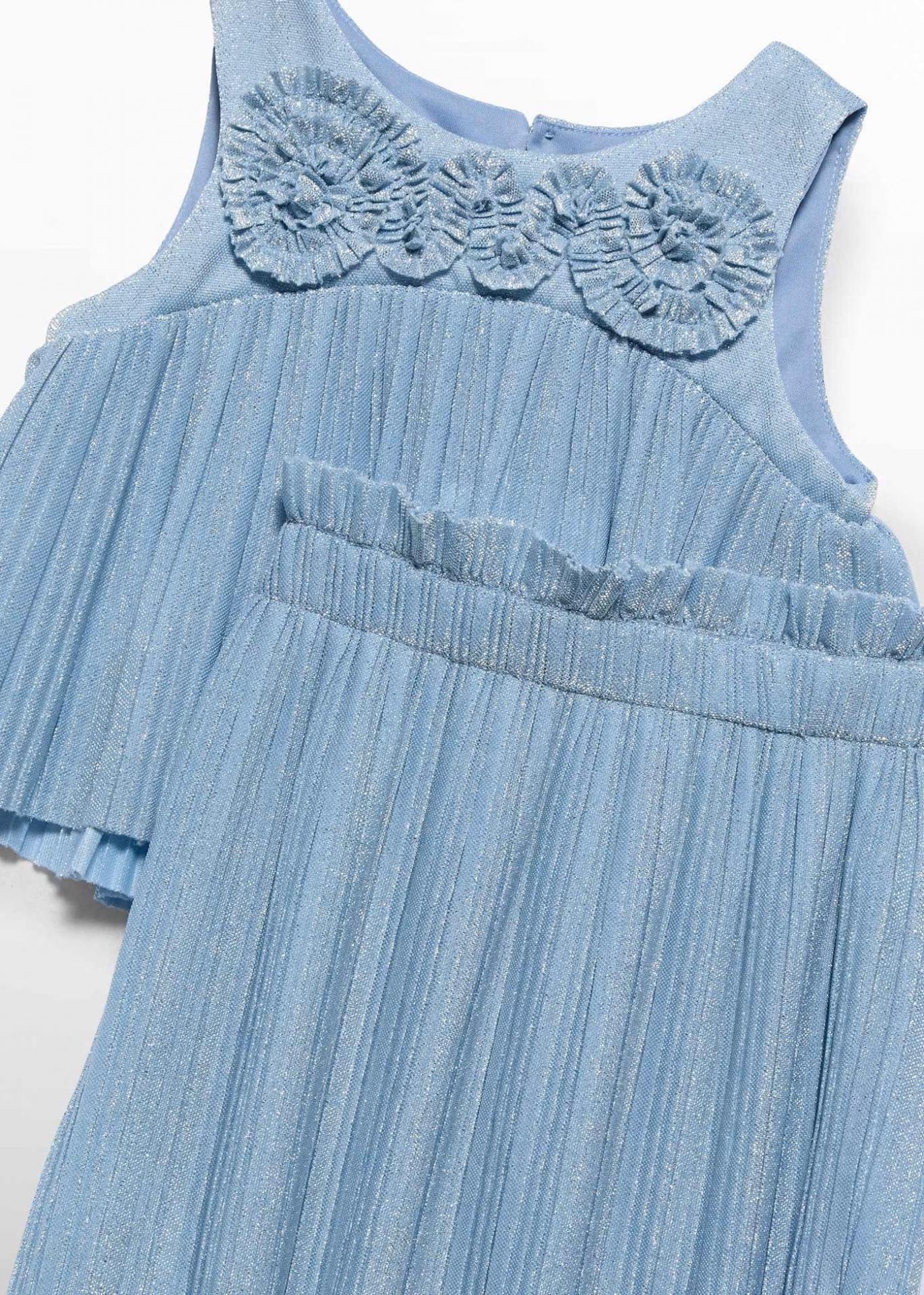 Abel & Lula - Girl Pleated Skirt Set - Blue