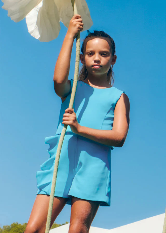 Abel & Lula - Girl Ruffle Shorts Set - Turquoise