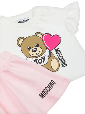 NEW!! Moschino Kids logo-print skirt set