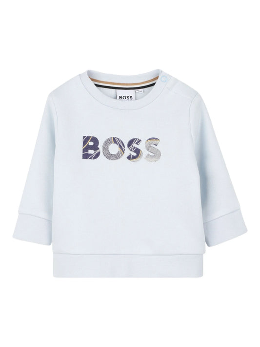NEW!! BOSS Kidswear Logo-Embroidered Sweatshirt