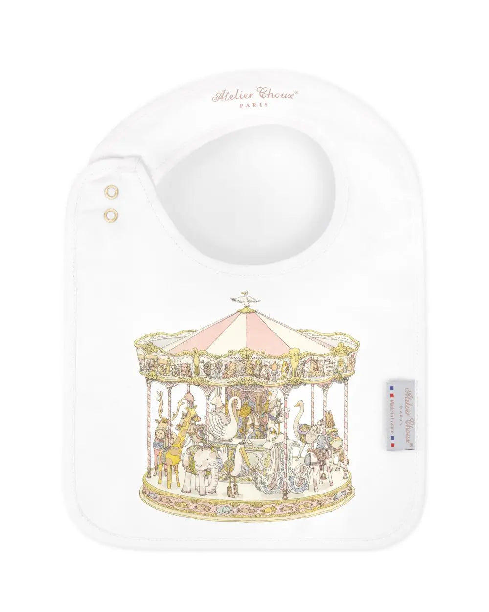 Atelier Choux - Bib - Carousel Pink