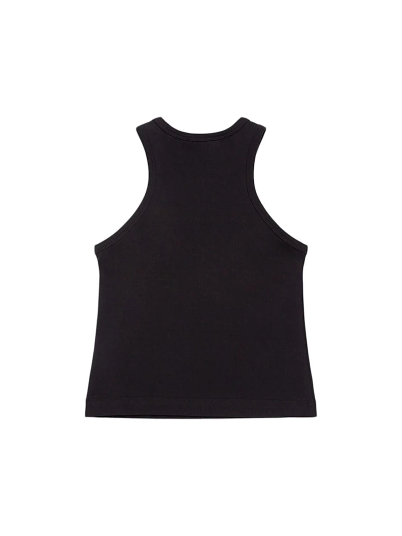 NEW!!  Balmain Kids Logo cotton-blend tank top
