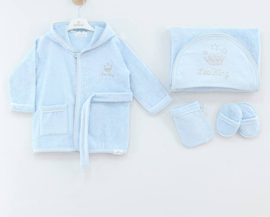Leo King Blue 9 Piece Newborn Set