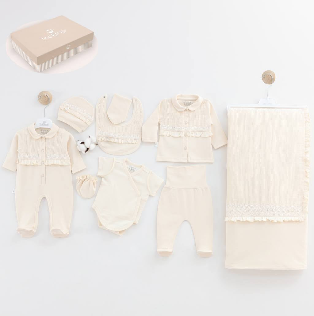 Leo King Beige 7 Piece Newborn Set