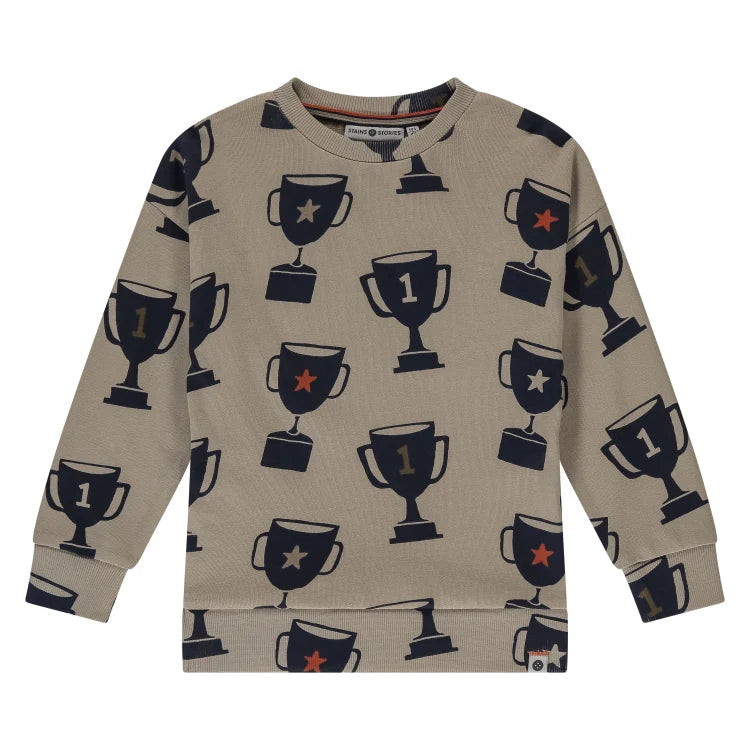 NEW!! Babyface Boys Sweater – Beige All-Over Print