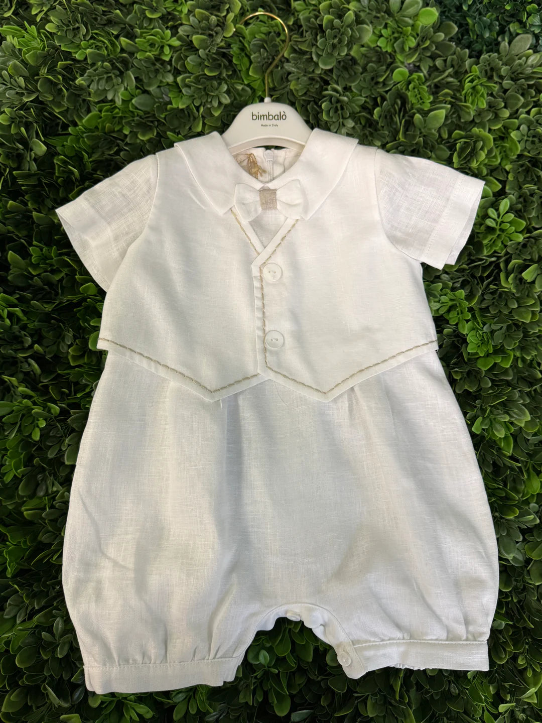 Bimbalo - Boy White Linen Romper