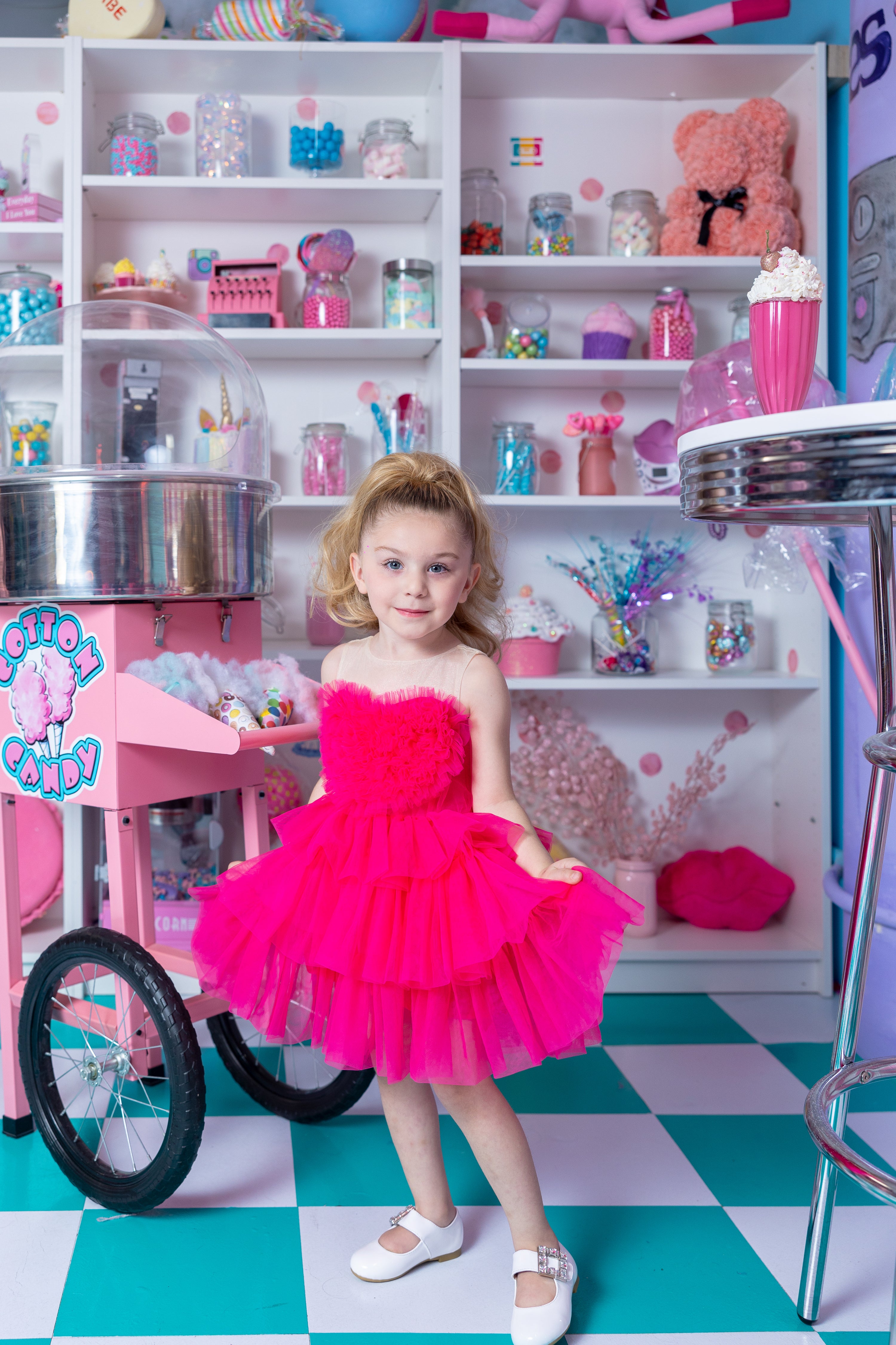 Moschino Baby Girls Pink Teddy Bear Toy Logo Short Sleeve Dress