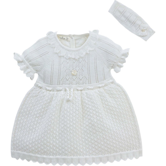 Leo King - Baby Girl White Dress Set