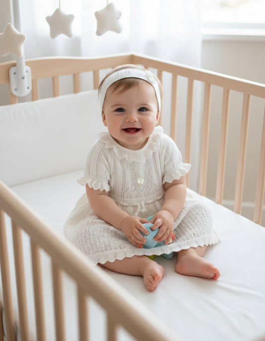 Leo King - Baby Girl White Dress Set