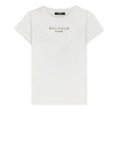 Balmain Kids Balmain Kids Logo Lettering Crewneck T-Shirt