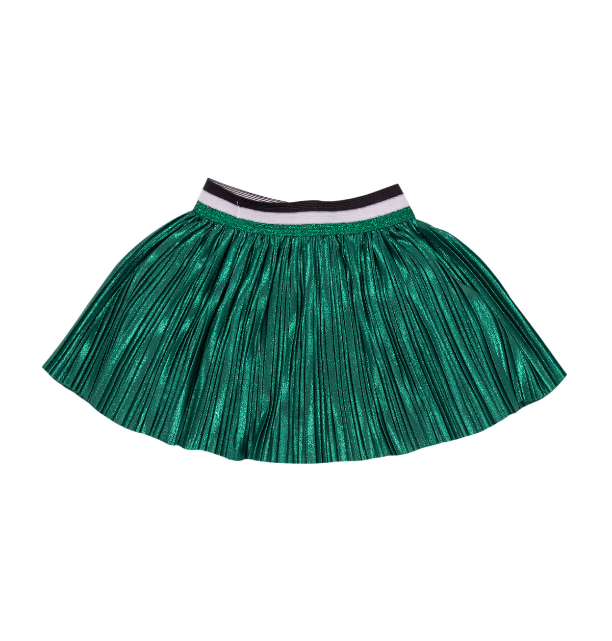 EMC Metallized Pleated Fabric Skirt
