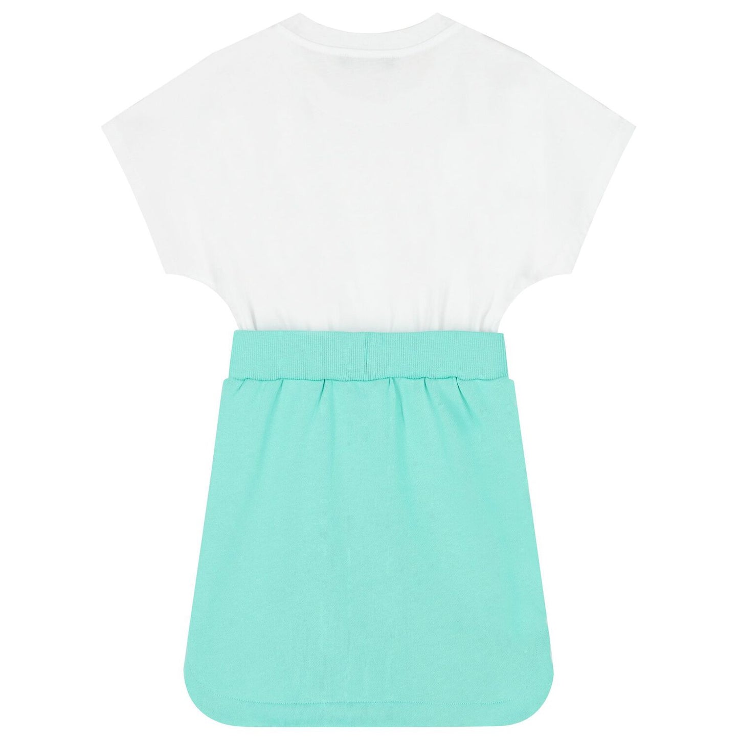 NEW!!  Balmain Girls Green and White Cotton Dress