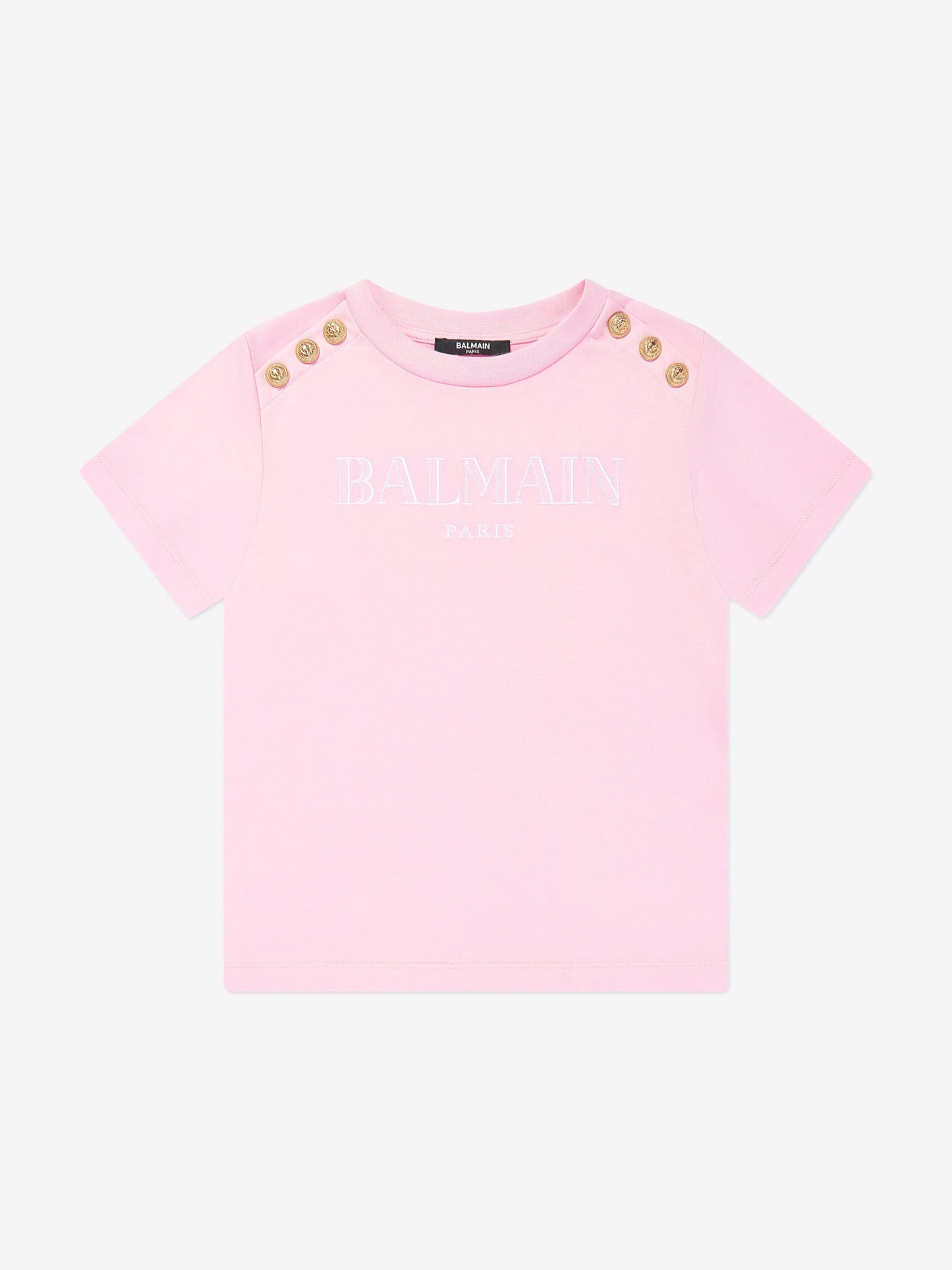NEW!!  BALMAIN Girls Logo T-Shirt in Pink