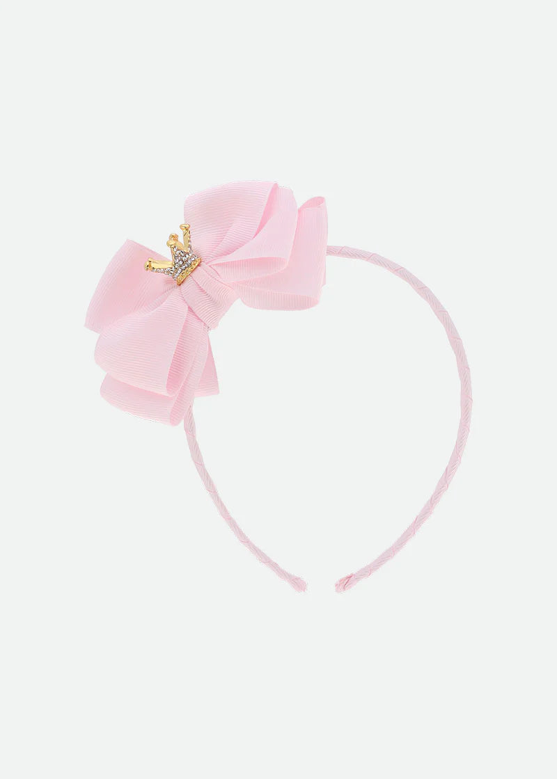 NEW!   Angel's Face Girls Fairy Pink Bow And Crown Headband