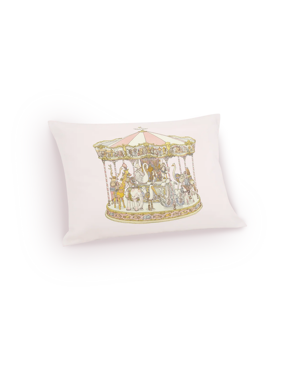 Atelier Choux - Satin Cushion Cover and Pillow - Carousel Pink