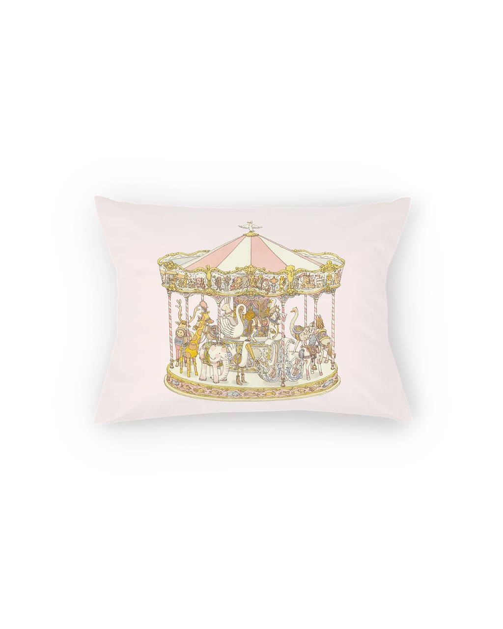 Atelier Choux - Satin Cushion Cover and Pillow - Carousel Pink