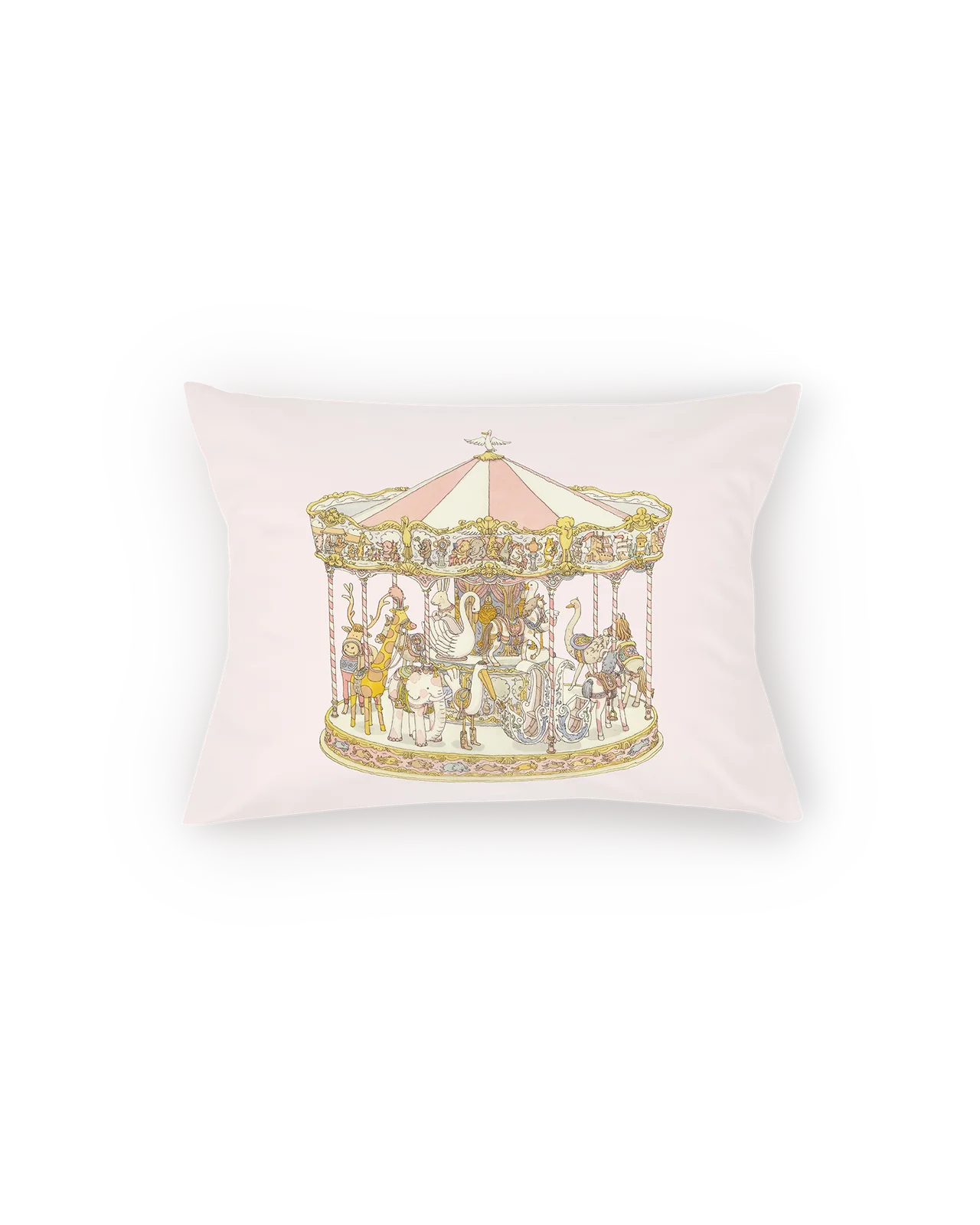 Satin Cushion Cover - Carousel Pink
