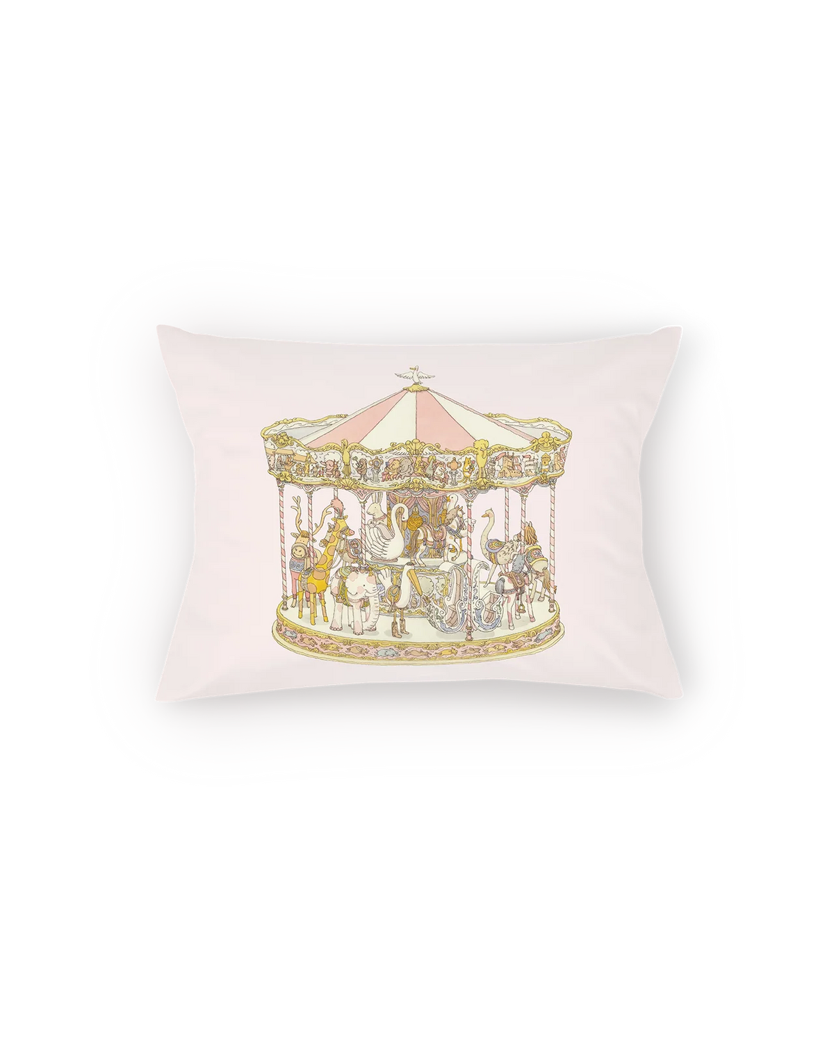 Atelier Choux - Satin Cushion Cover and Pillow - Carousel Pink