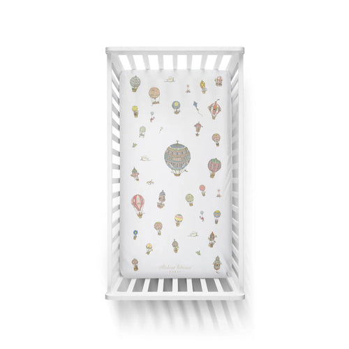 Atelier Choux Bed Fitted Sheet - Hot Air Balloons
