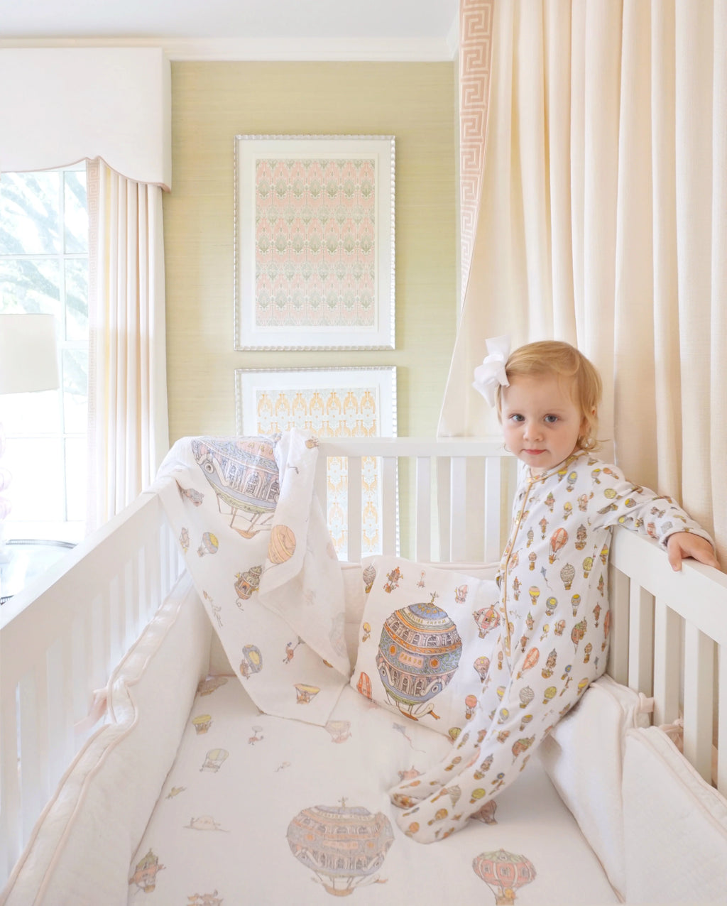 Atelier Choux Bed Fitted Sheet - Hot Air Balloons