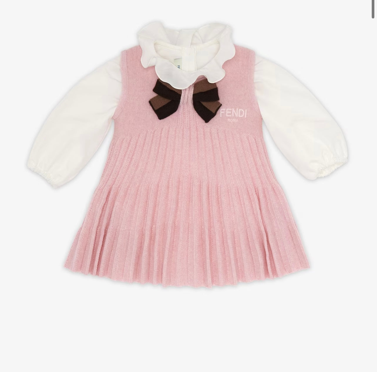 Fendi Pink knit baby dress