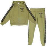 Moschino Green Cotton Question Mark Sweatshirt&Jogger Set