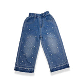 NEW!    DOE A DEAR Pearl Stud Wide Jeans