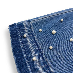 NEW!    DOE A DEAR Pearl Stud Wide Jeans