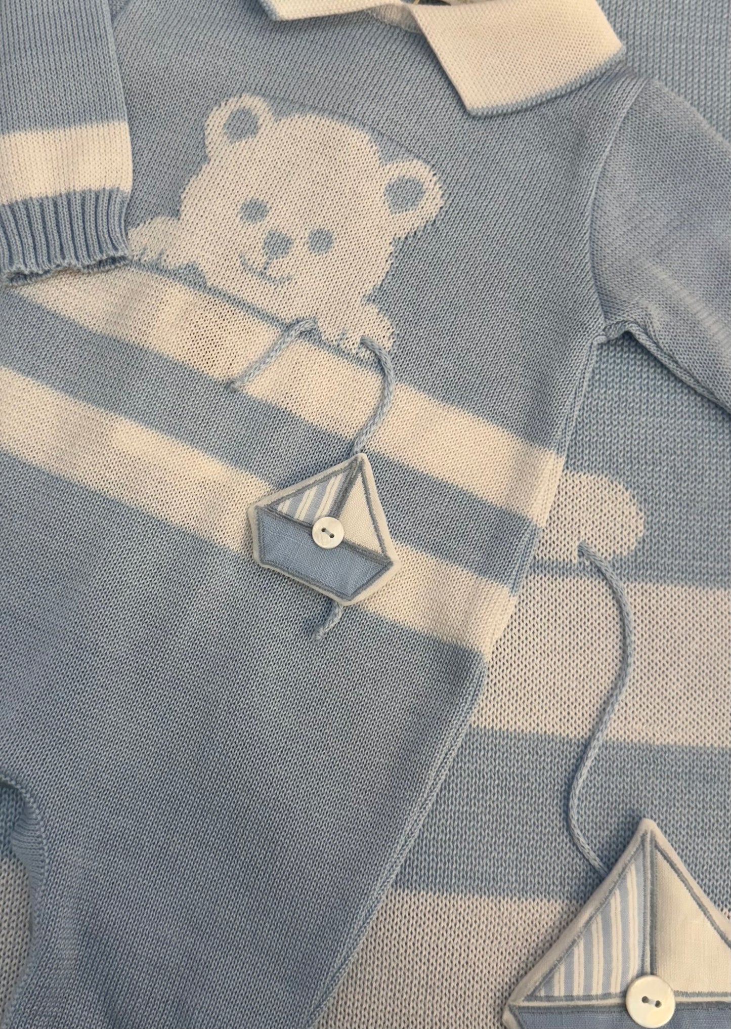Bimbalo Baby Boy Bear Knitted Romper