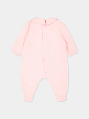 NEW!! Moschino Kids Pink babygrow for baby girl with Teddy Bear