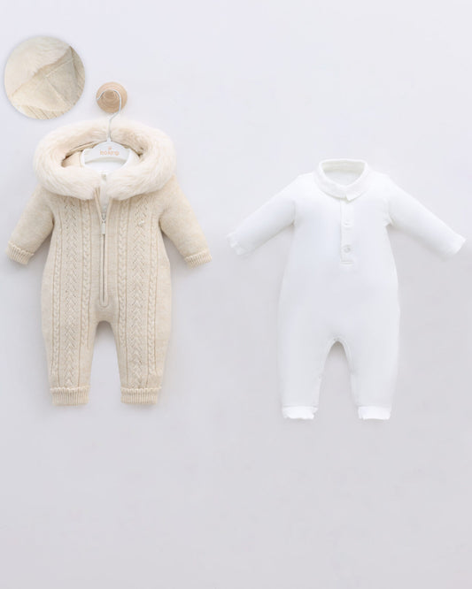 Leo King Baby Girl 2-Piece Set - Beige