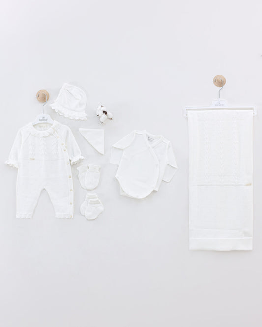 LeoKing Baby Girl 7-Piece Newborn Set - White