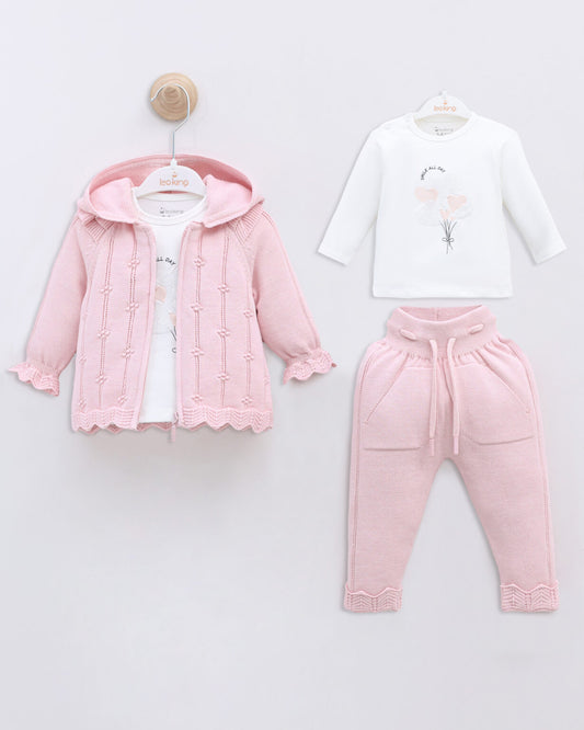 Leo King Baby Girl 3-Piece Set - Pink