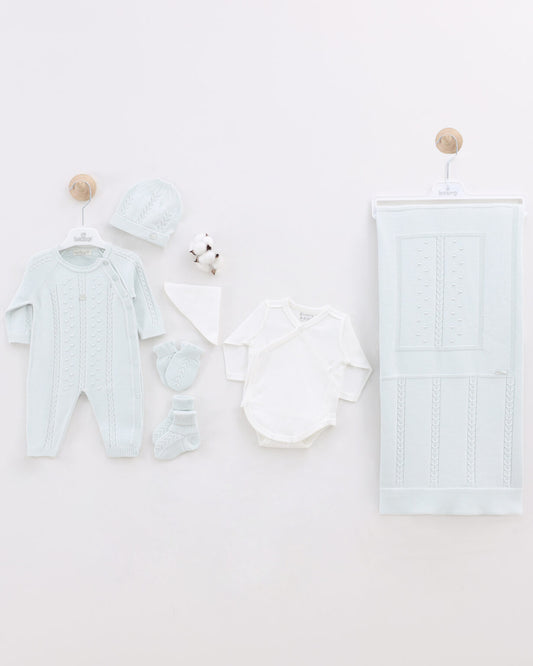 Leo King Baby Blue 7 Piece Newborn Set