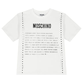 NEW!! Moschino White Logo T-Shirt