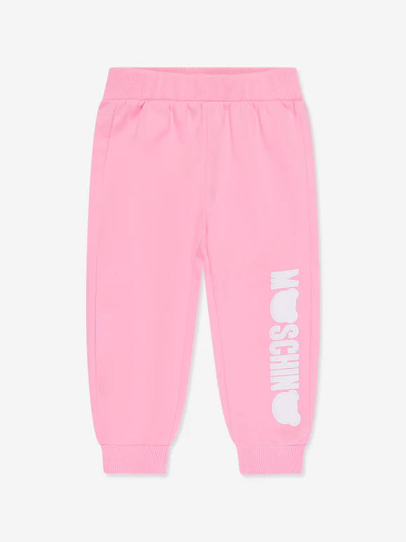 MOSCHINO Baby Girls Teddy Logo Tracksuit in Pink