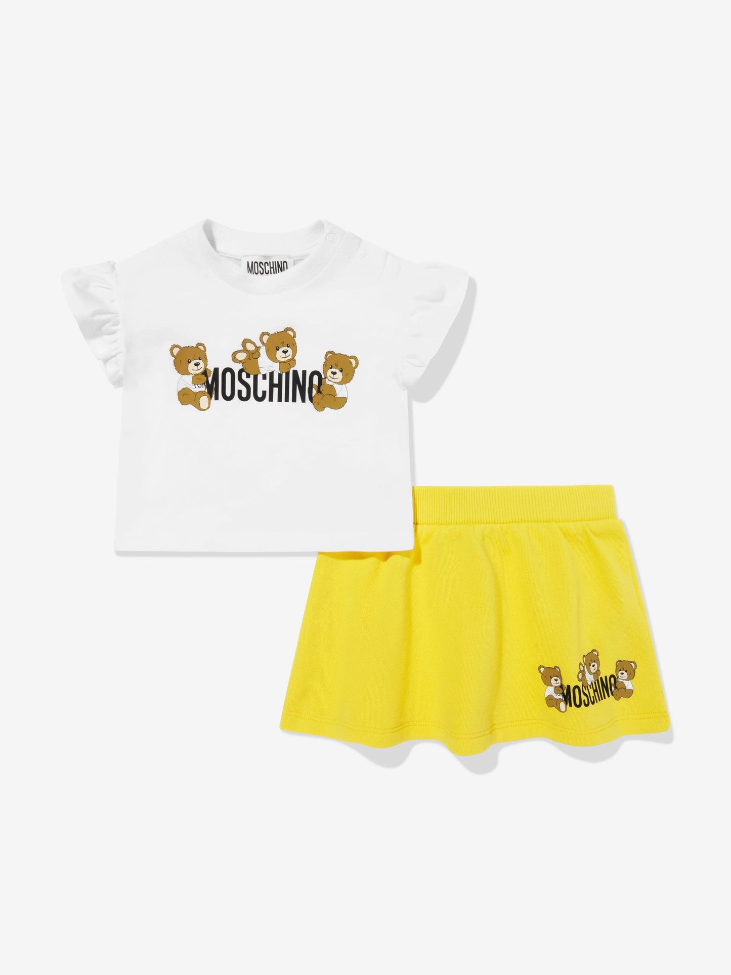 NEW!!  Moschino Baby Girls Teddy Bear Skirt Set in Yellow
