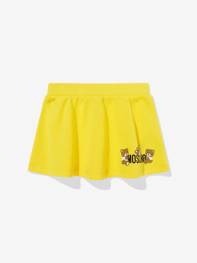NEW!!  Moschino Baby Girls Teddy Bear Skirt Set in Yellow