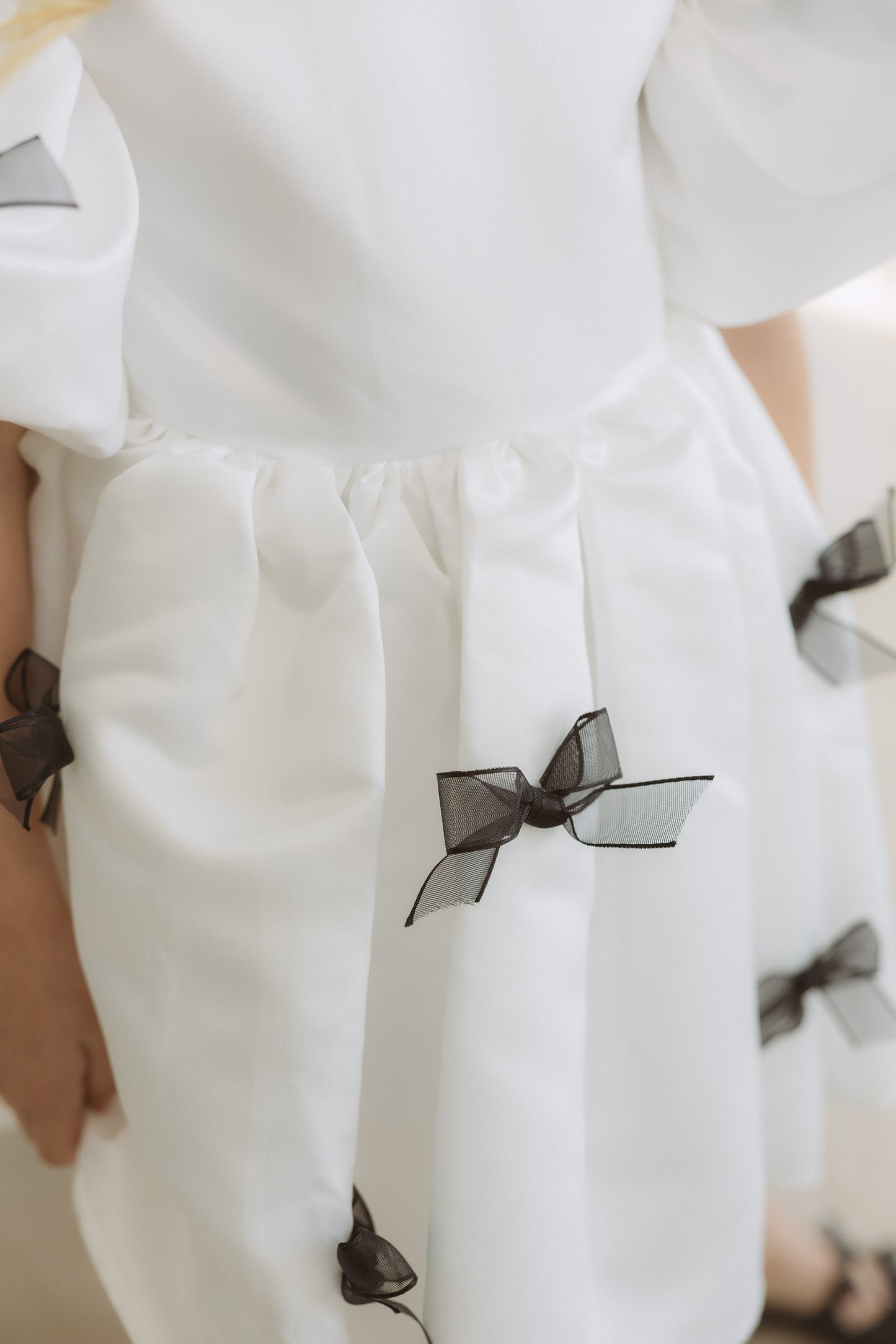 NEW!!! White Little Bow Dress