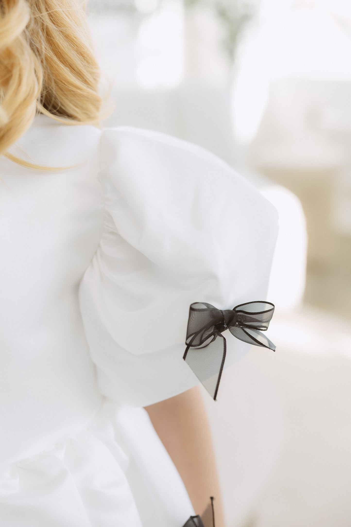 NEW!!! White Little Bow Dress