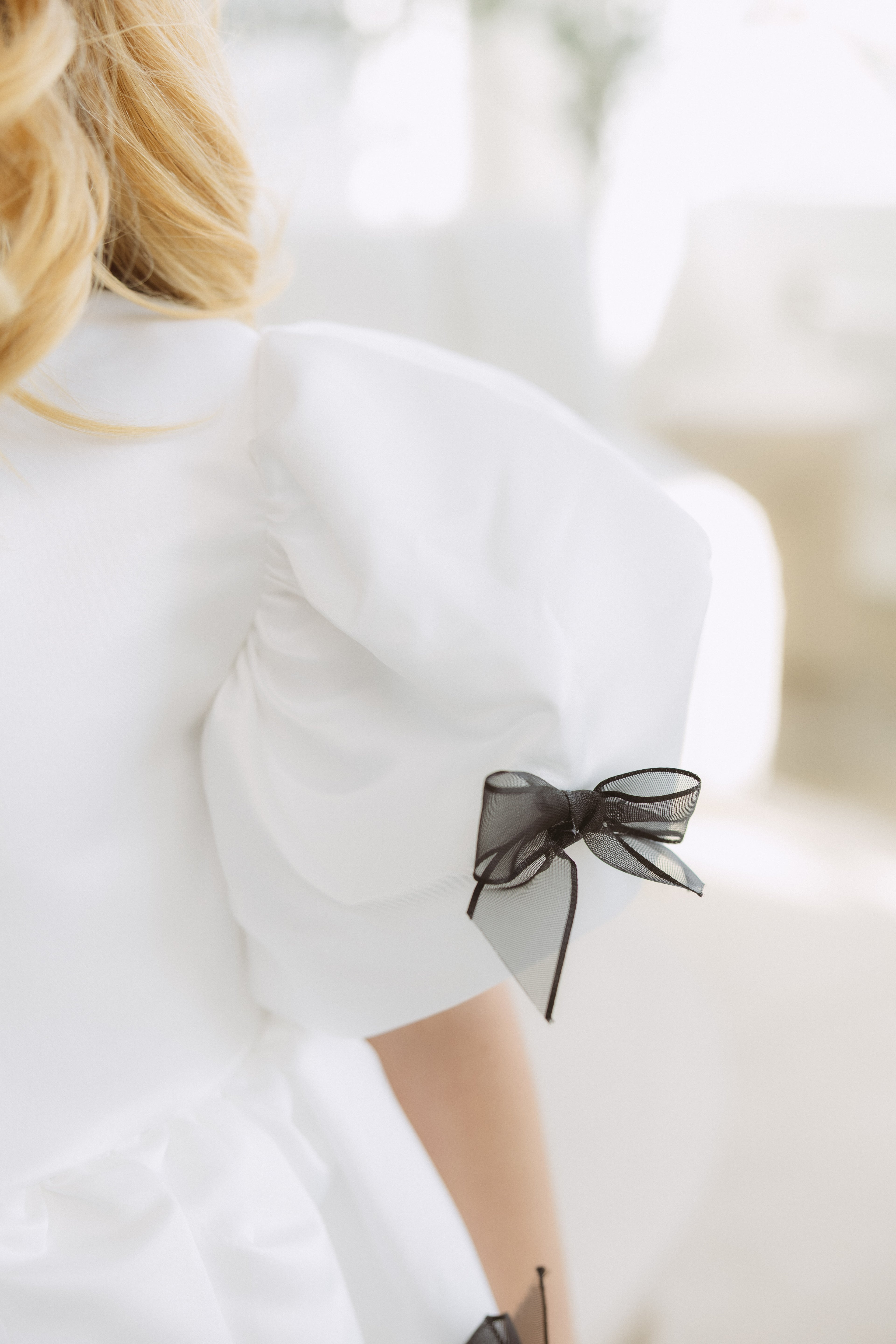 NEW!!! White Little Bow Dress