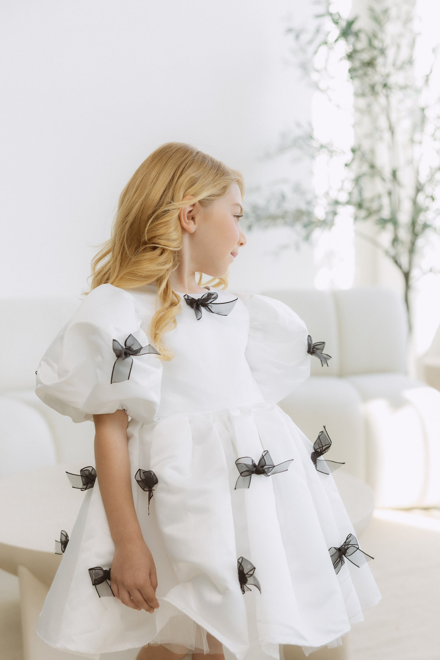 NEW!!! White Little Bow Dress